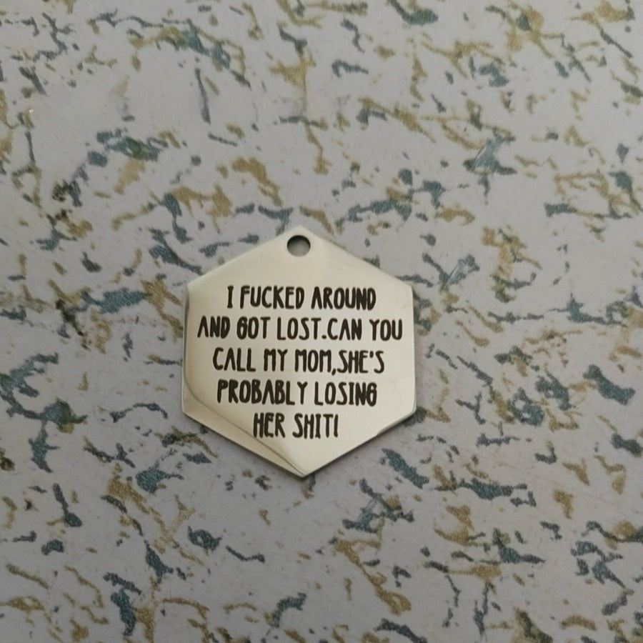 Funny Stainless Steel Metal Dog Tag