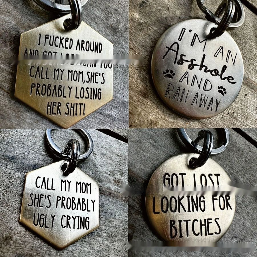 Funny Stainless Steel Metal Dog Tag