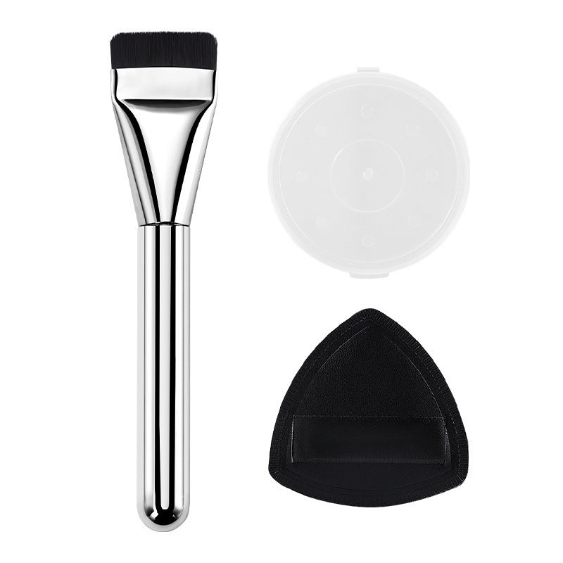 Flat Foundation Brush with Puff