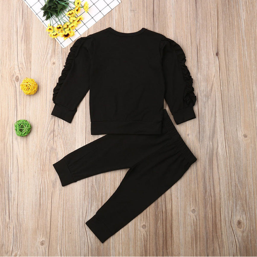 Baby Girls Ruffle Jumper 2Pcs Outfit
