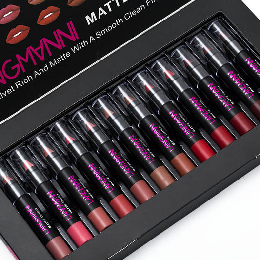 12 Matte Lipstick Crayons set