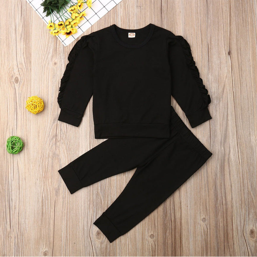 Baby Girls Ruffle Jumper 2Pcs Outfit