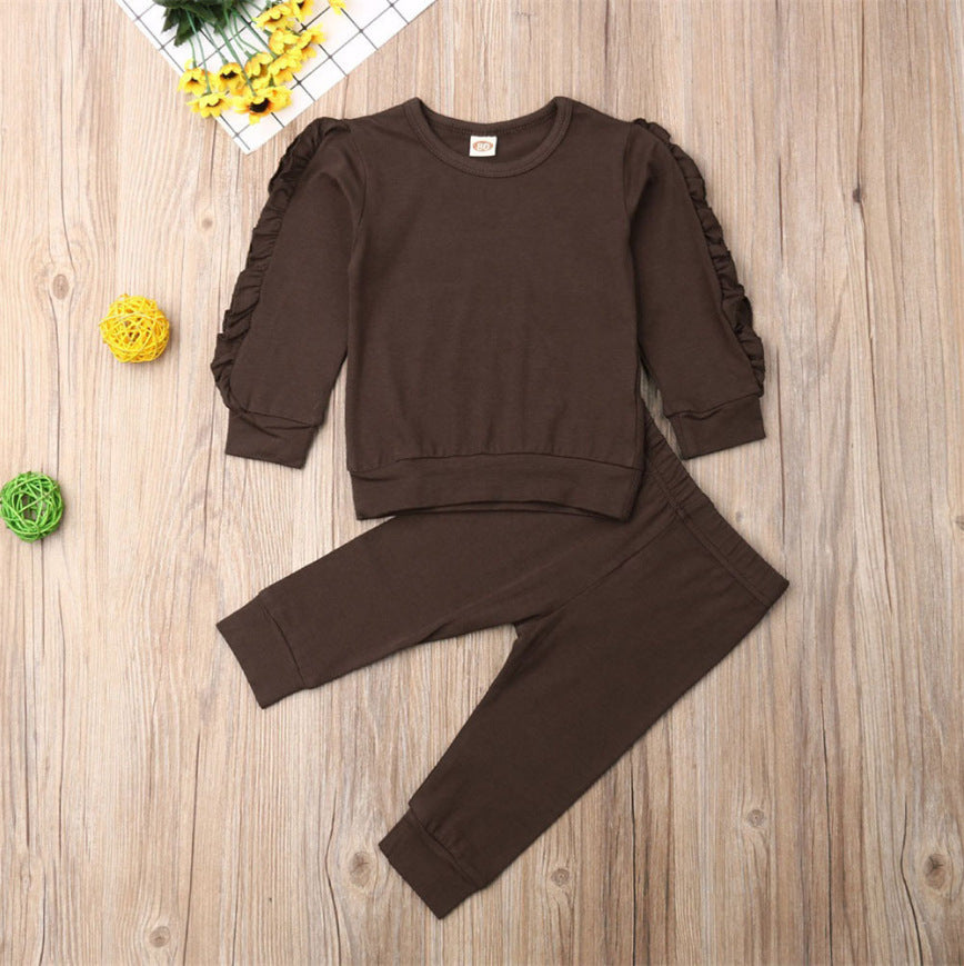 Baby Girls Ruffle Jumper 2Pcs Outfit